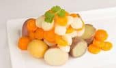 Boiled vegetables with carrots and potatoes