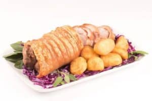 Roast pork and potatoes