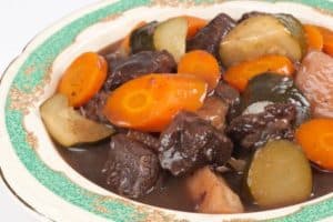 Retro venison and vegetable stew