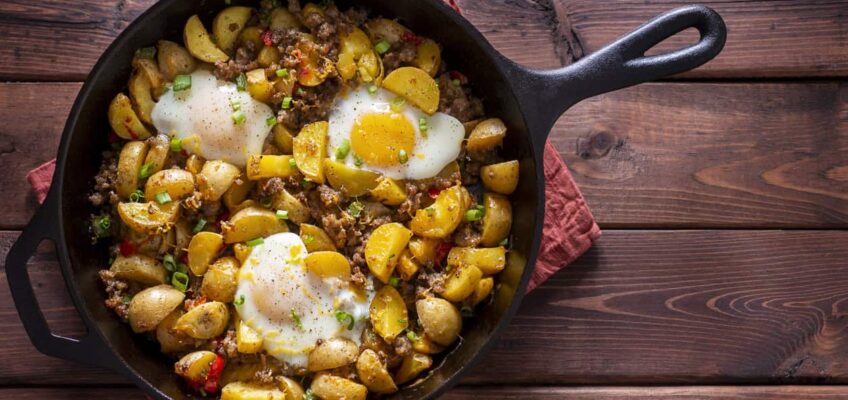 Mexican potatoes and eggs