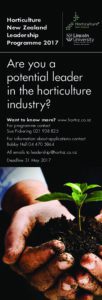 Horticulture New Zealand leadership program 2017 promotion image