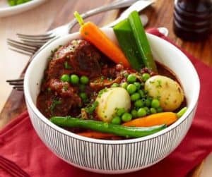 French style navarin of lamb with vegetables