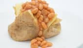 Roast potato with baked beans