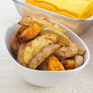 Roast pumpkin and potato with paprika