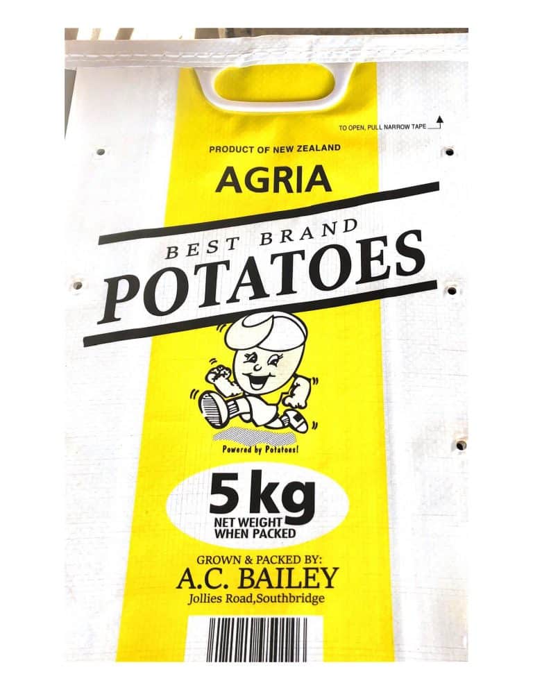 5 kg bag of Agria potatoes from New Zealand
