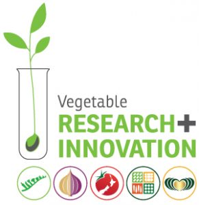 Seedling in test tube with vegetable research icons logo