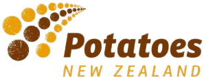 Potatoes New Zealand logo with stylized potato design