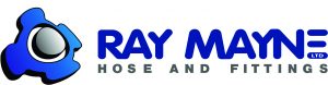Ray Mayne Ltd logo with blue abstract design and text