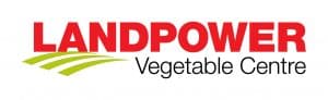 Landpower Vegetable Centre logo with green field design