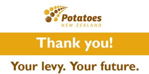 Potatoes New Zealand logo with thank you message and slogan.