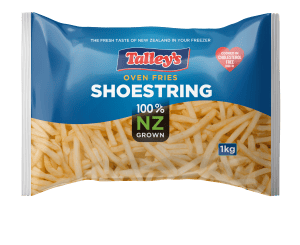 Talleys Shoestring Fries 1kg Mockup Bag