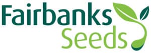 Fairbanks Seeds logo with green leaves and seed design