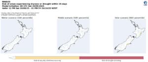 Risk of dryness and drought in New Zealand maps 2025