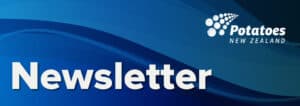 Potatoes New Zealand newsletter header on blue background