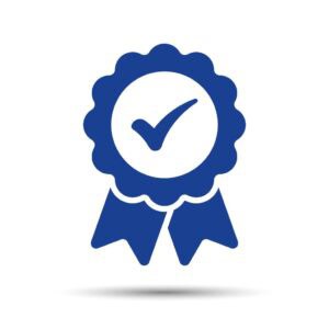 Quality or certified icon vector design