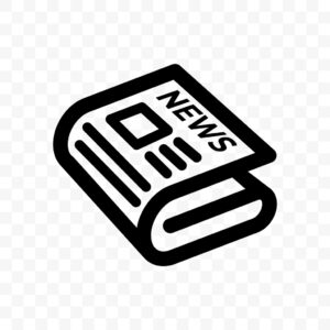 Newspaper news vector line icon. Linear newspaper app and website symbol