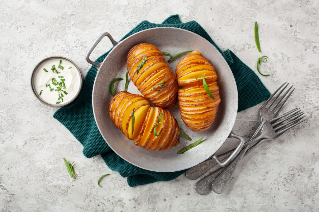 Thai Green Curry Hasselback Potatoes